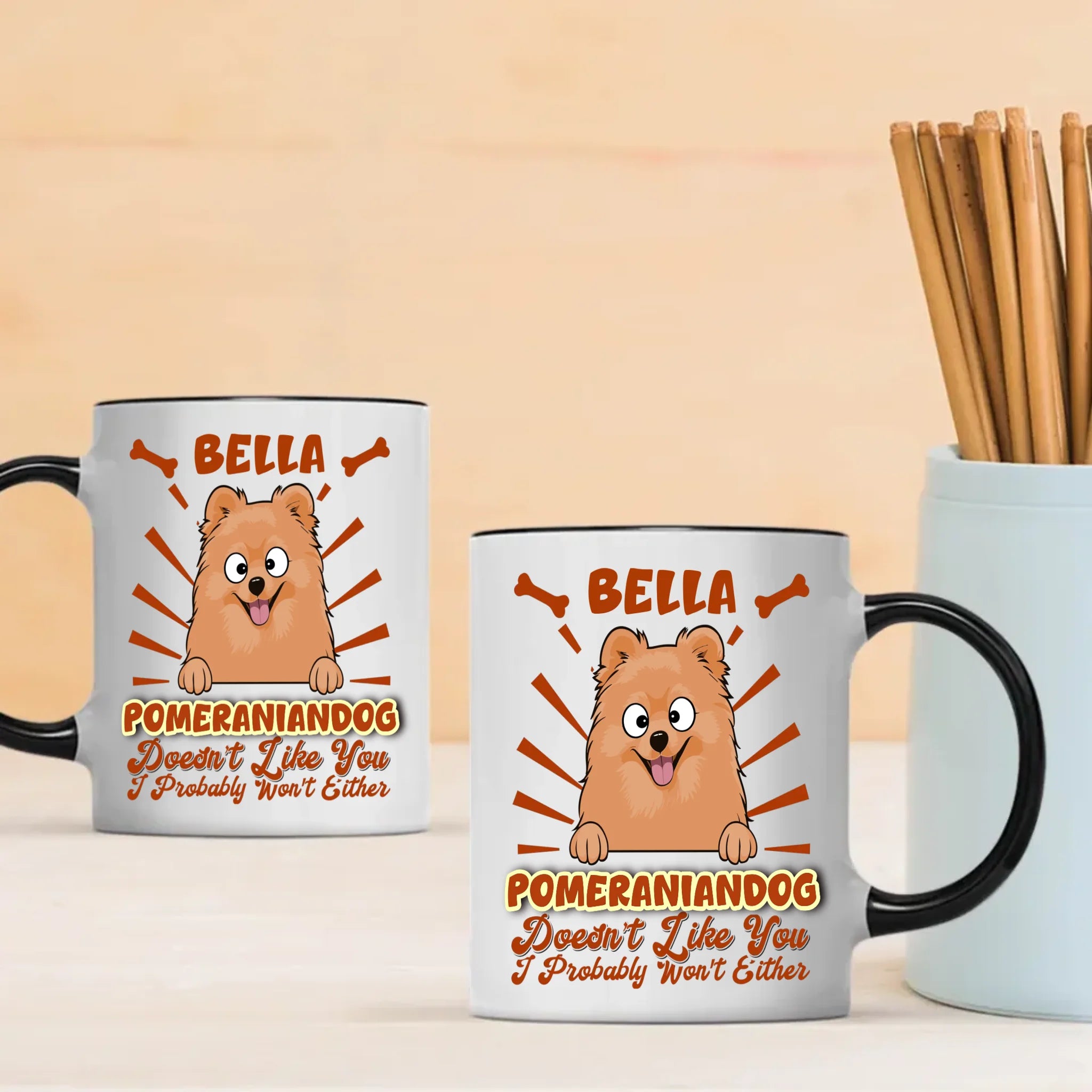 Funny Dog Clipart Mug - Pomeraniandog Doesn't Like You, I Probably Won't Either - 89Prints
