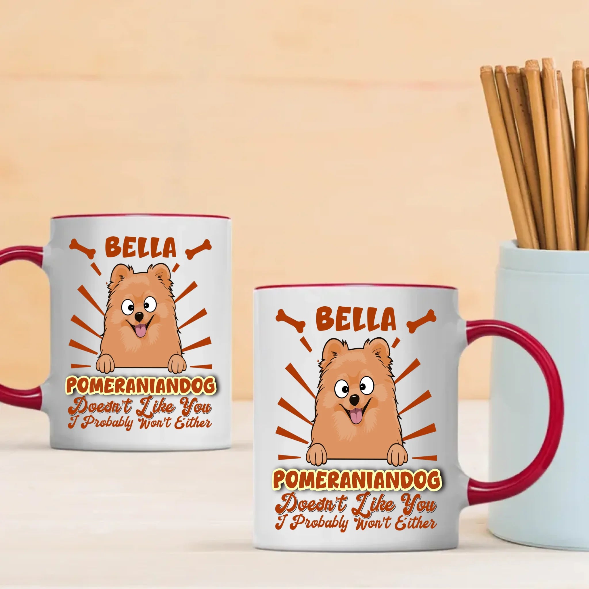 Funny Dog Clipart Mug - Pomeraniandog Doesn't Like You, I Probably Won't Either - 89Prints