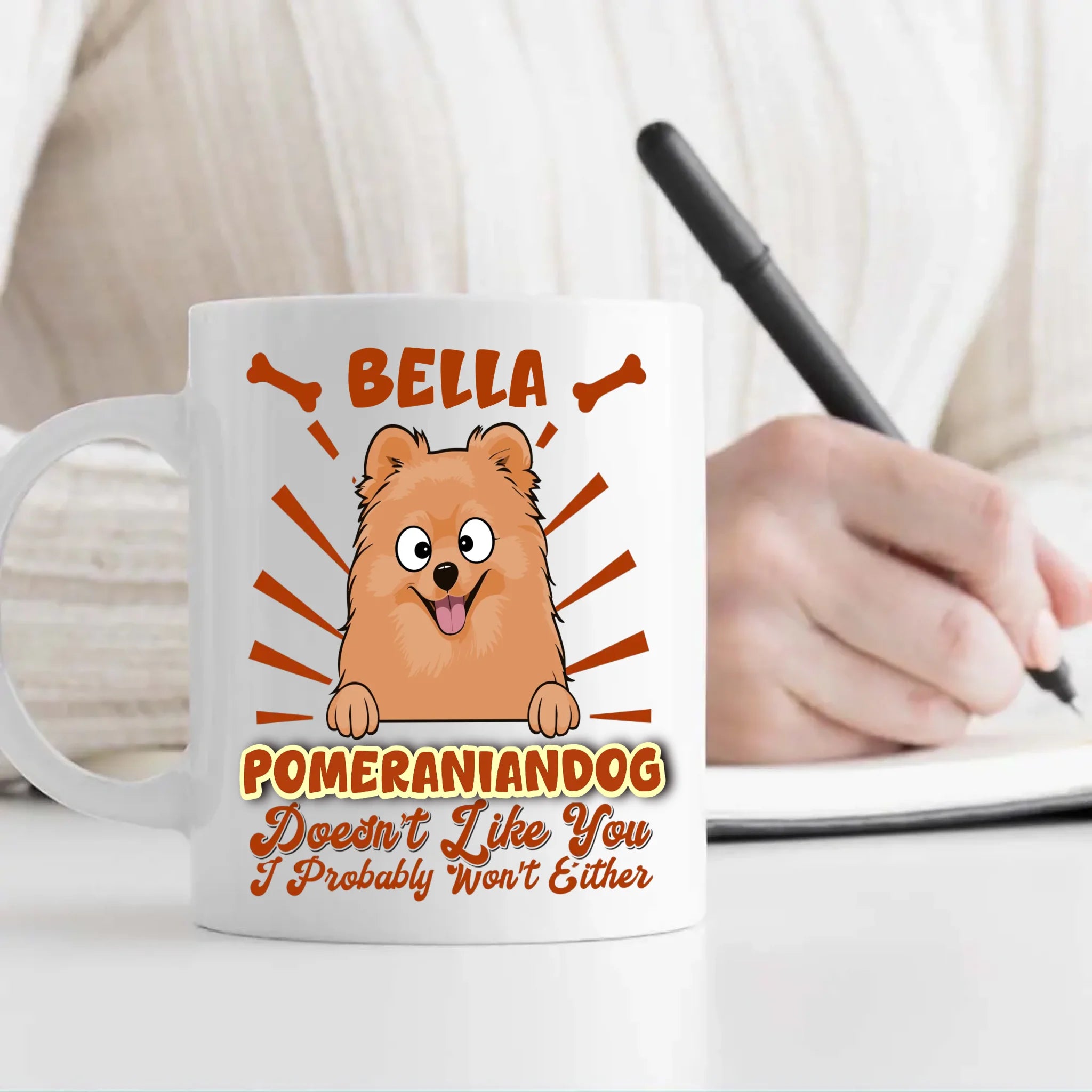 Funny Dog Clipart Mug - Pomeraniandog Doesn't Like You, I Probably Won't Either - 89Prints