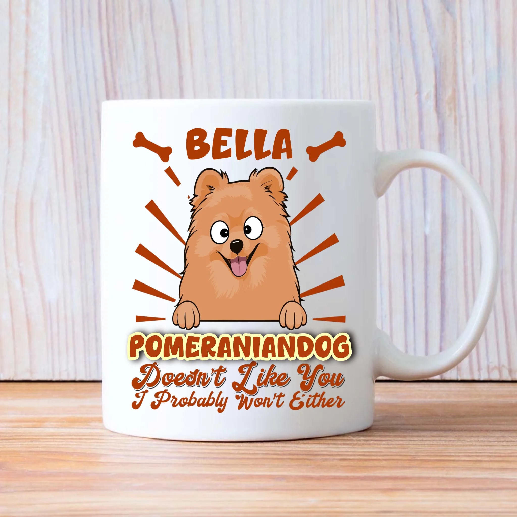 Funny Dog Clipart Mug - Pomeraniandog Doesn't Like You, I Probably Won't Either - 89Prints