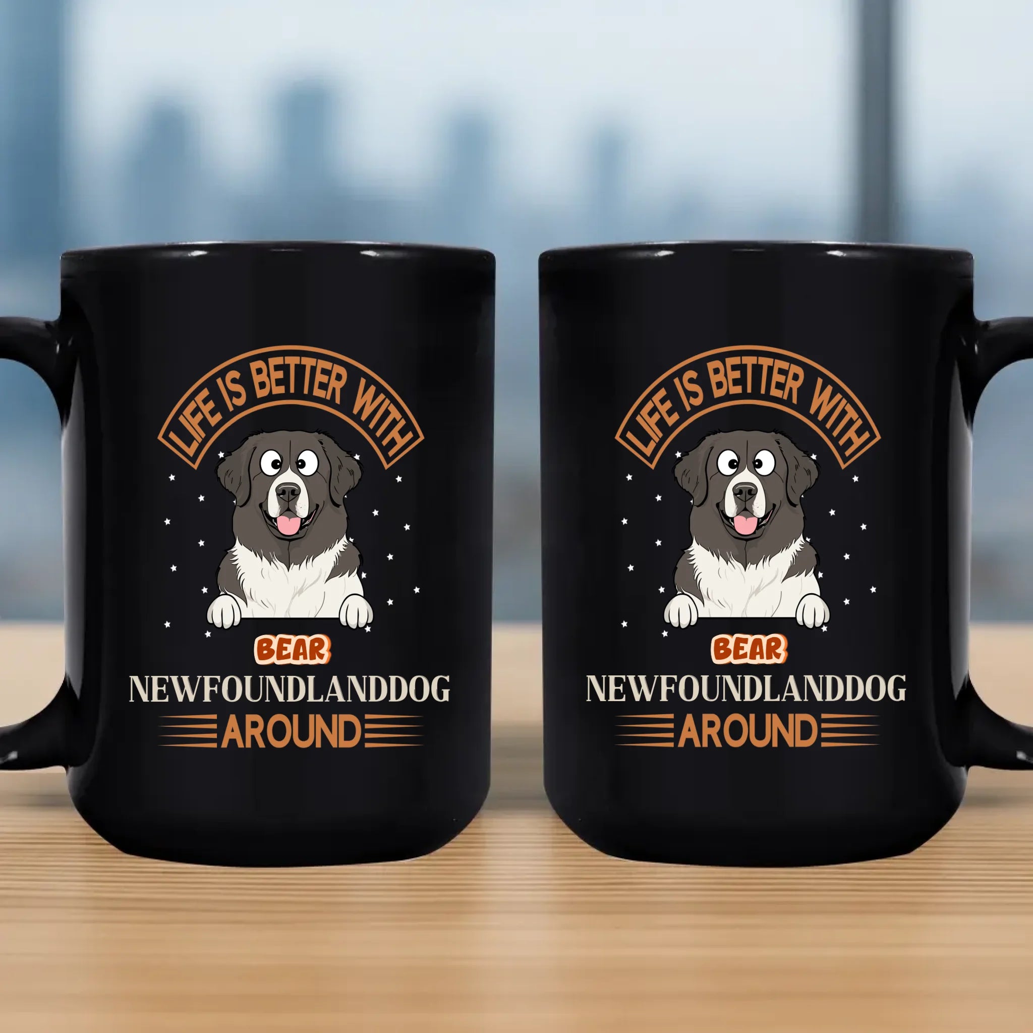 Life Is Better with a Newfoundland Around Mug - Playful Custom Dog Gift - 89Prints