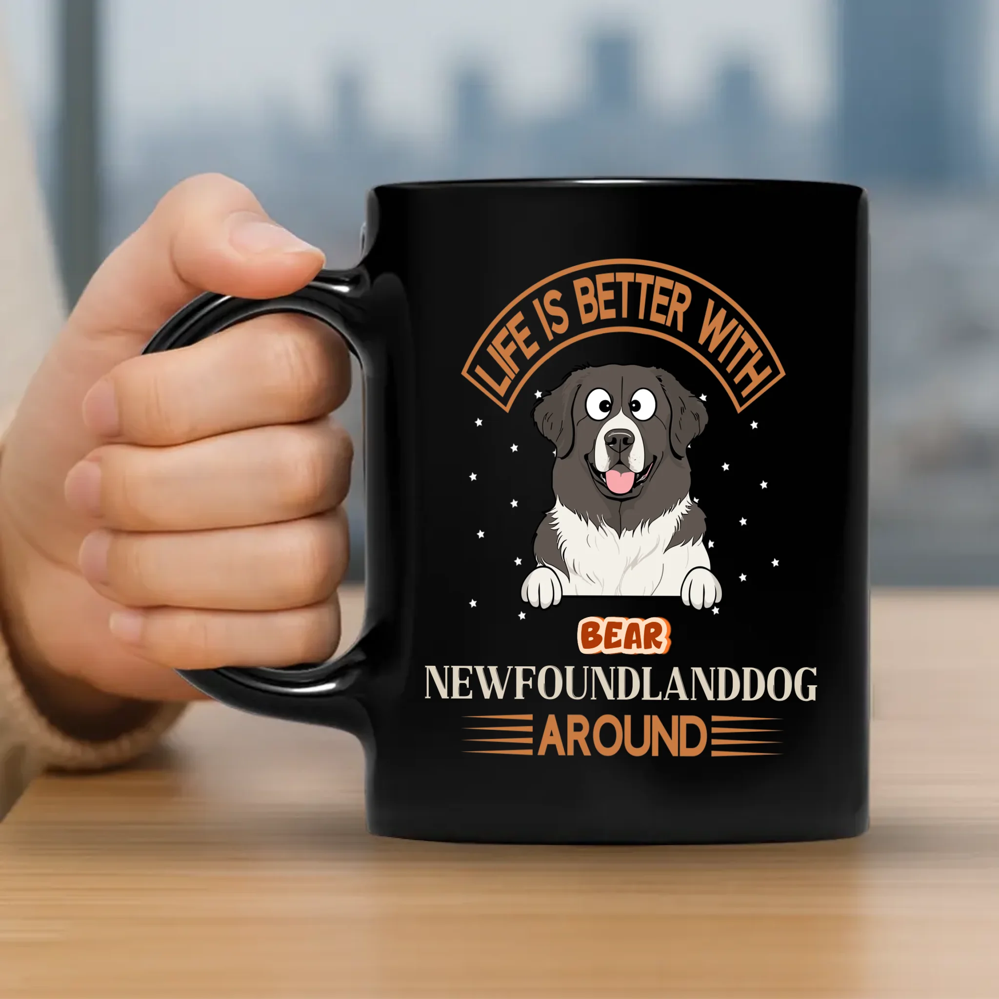 Life Is Better with a Newfoundland Around Mug - Playful Custom Dog Gift - 89Prints