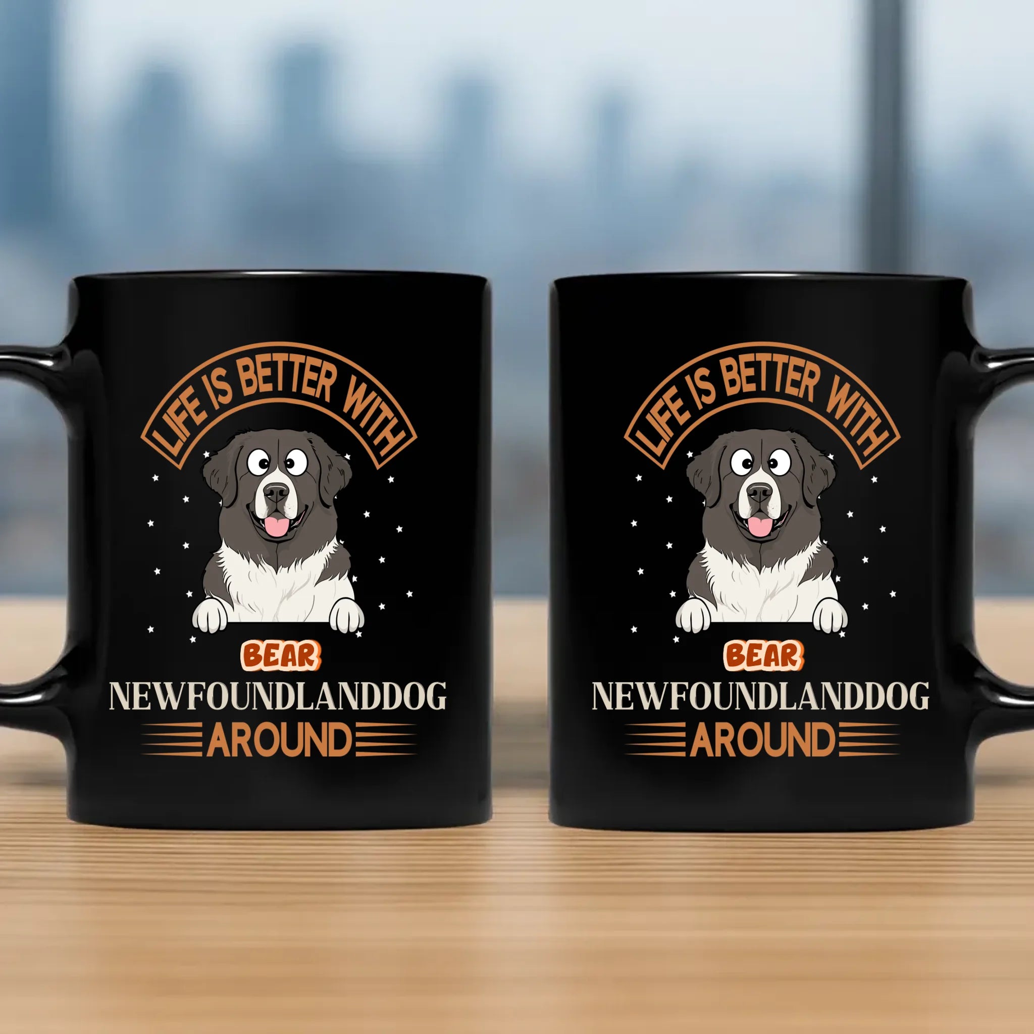 Life Is Better with a Newfoundland Around Mug - Playful Custom Dog Gift - 89Prints