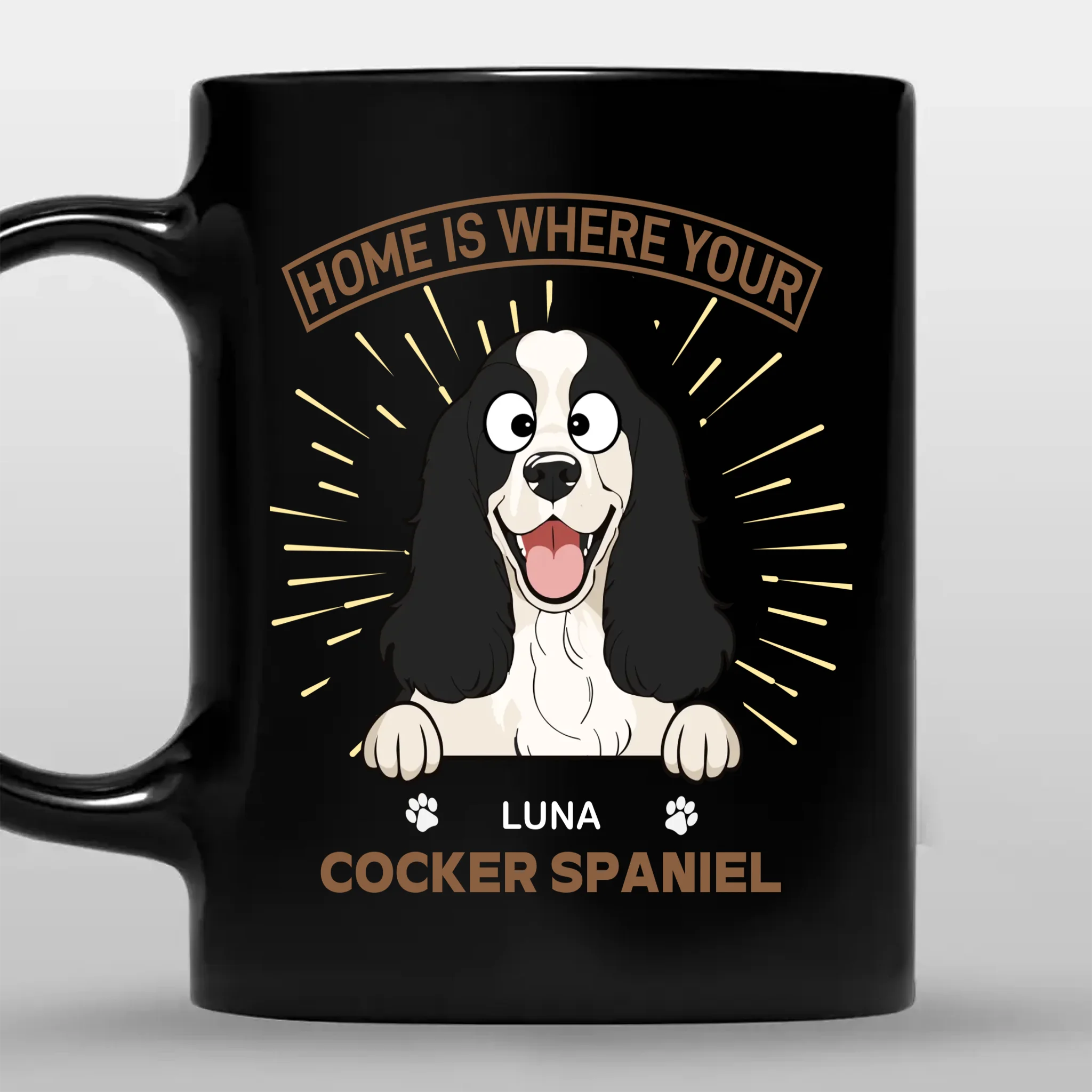 Meaningful Dog Mug - Home Is Where Your Cocker Spaniel - 89Prints