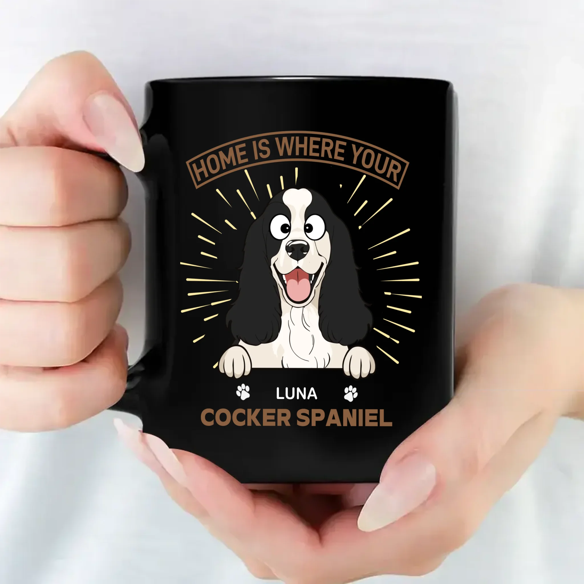 Meaningful Dog Mug - Home Is Where Your Cocker Spaniel - 89Prints