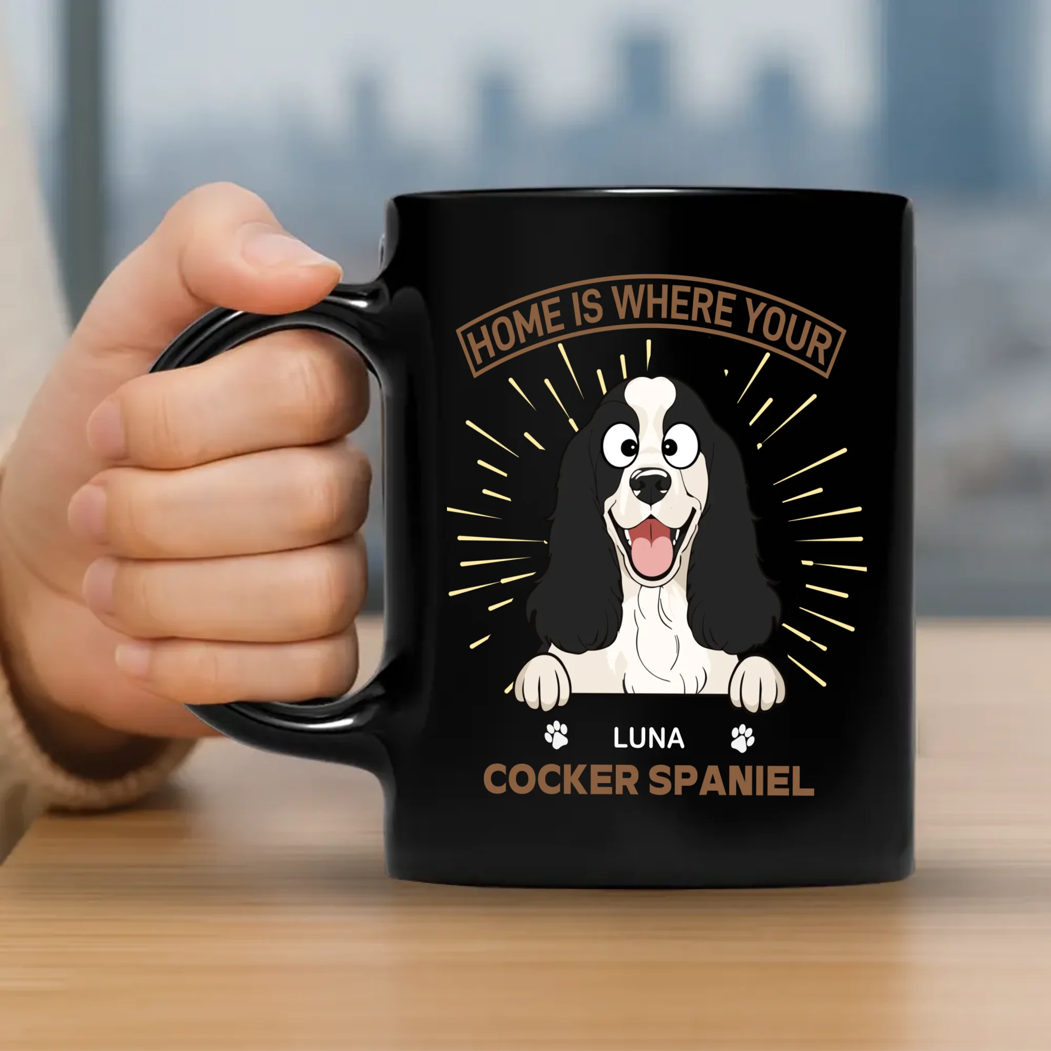 Meaningful Dog Mug - Home Is Where Your Cocker Spaniel - 89Prints