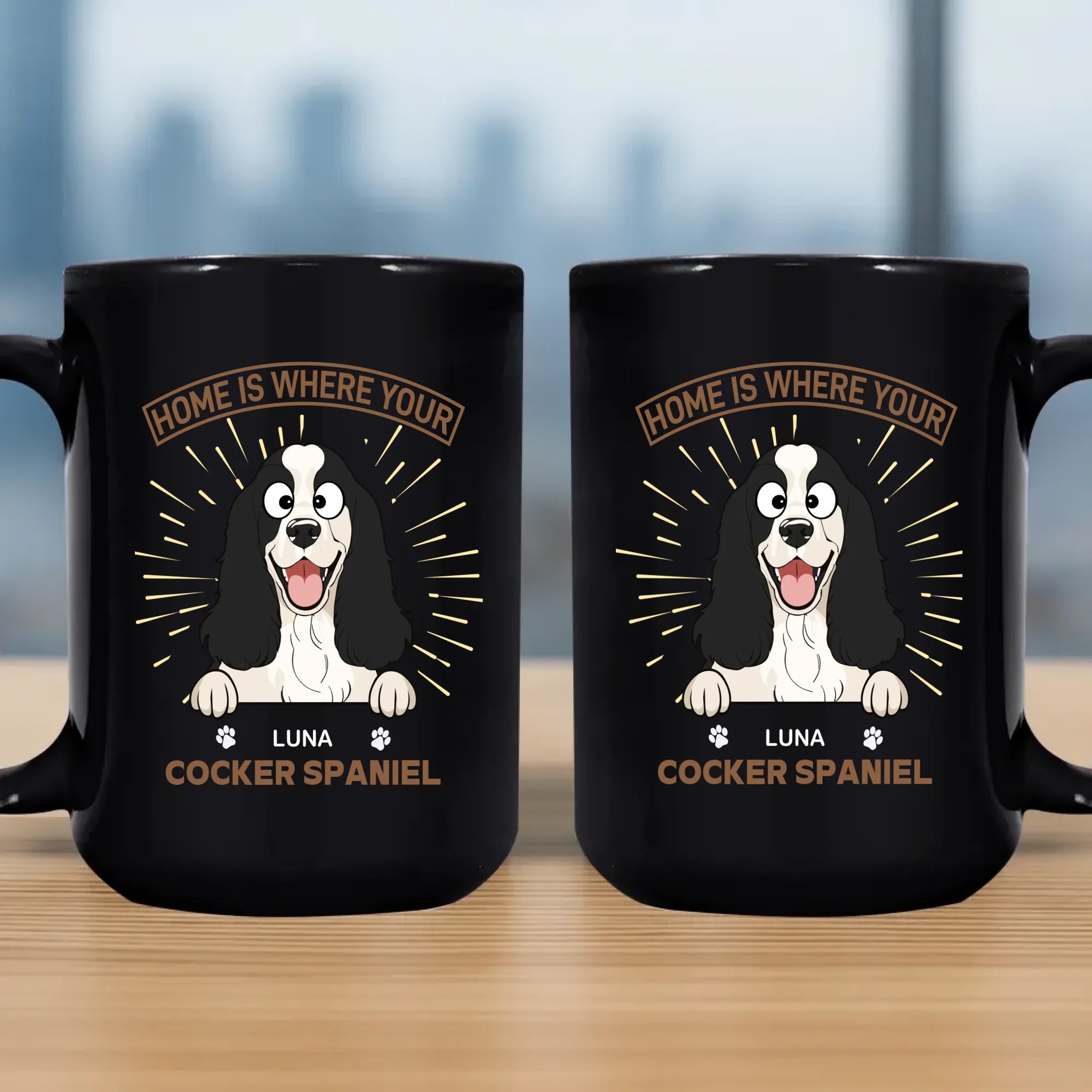 Meaningful Dog Mug - Home Is Where Your Cocker Spaniel - 89Prints