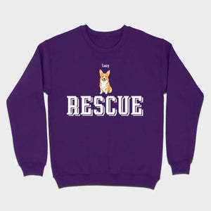 Custom Rescue Dog Basic Tee - Funny Dog Owner Shirt - 89Prints