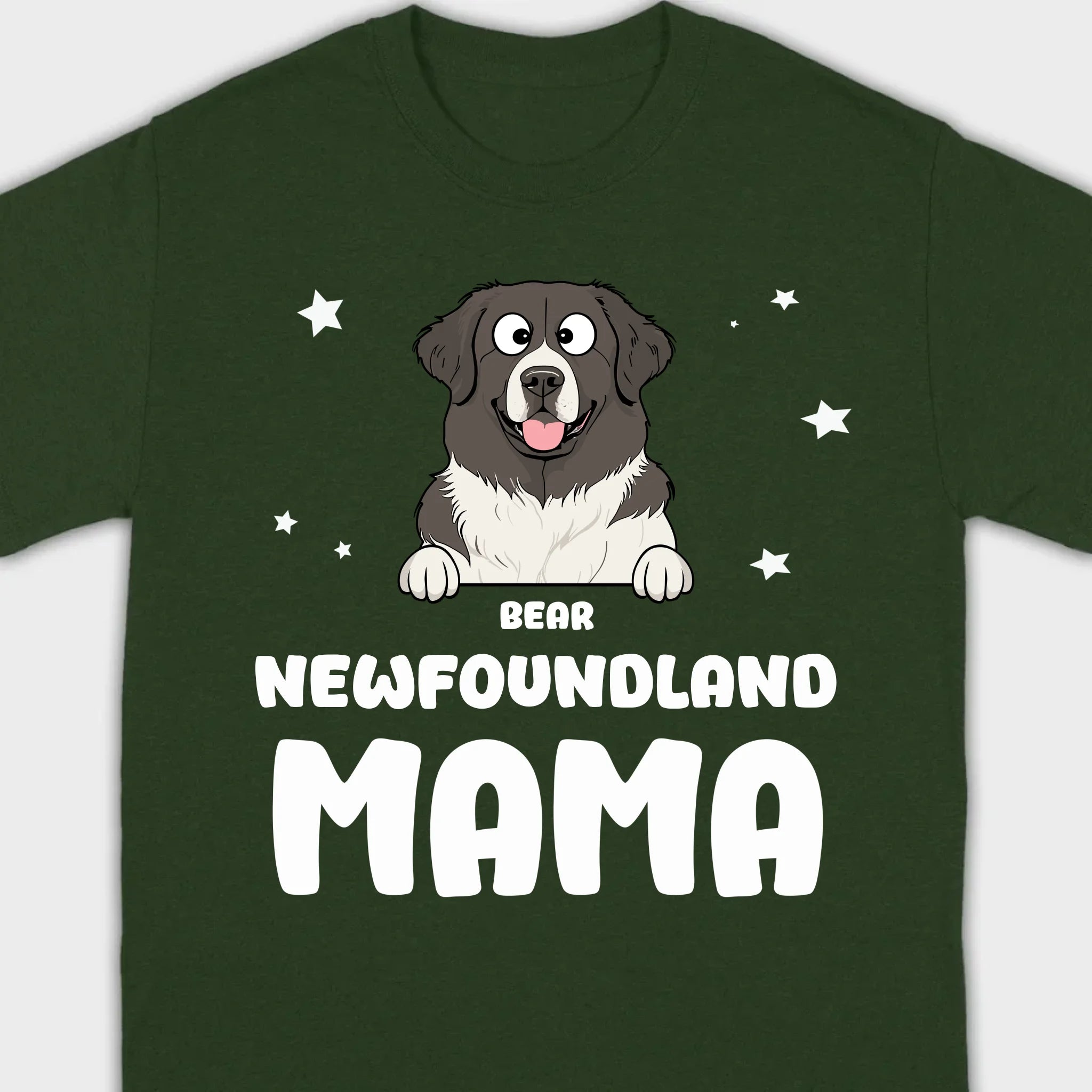 Personalized Dog and Owner Shirt Dog Mama Tee - 89Prints