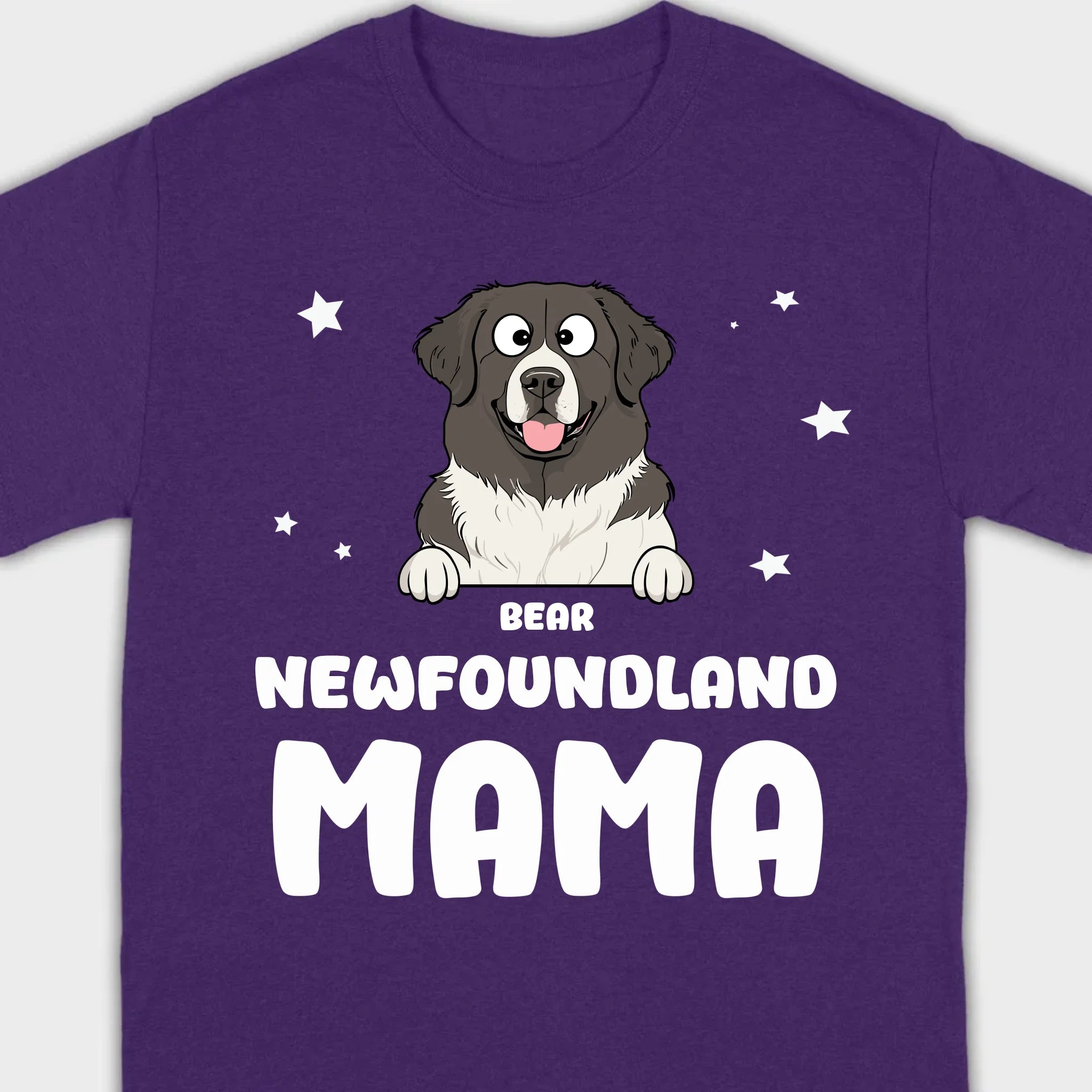 Personalized Dog and Owner Shirt Dog Mama Tee - 89Prints