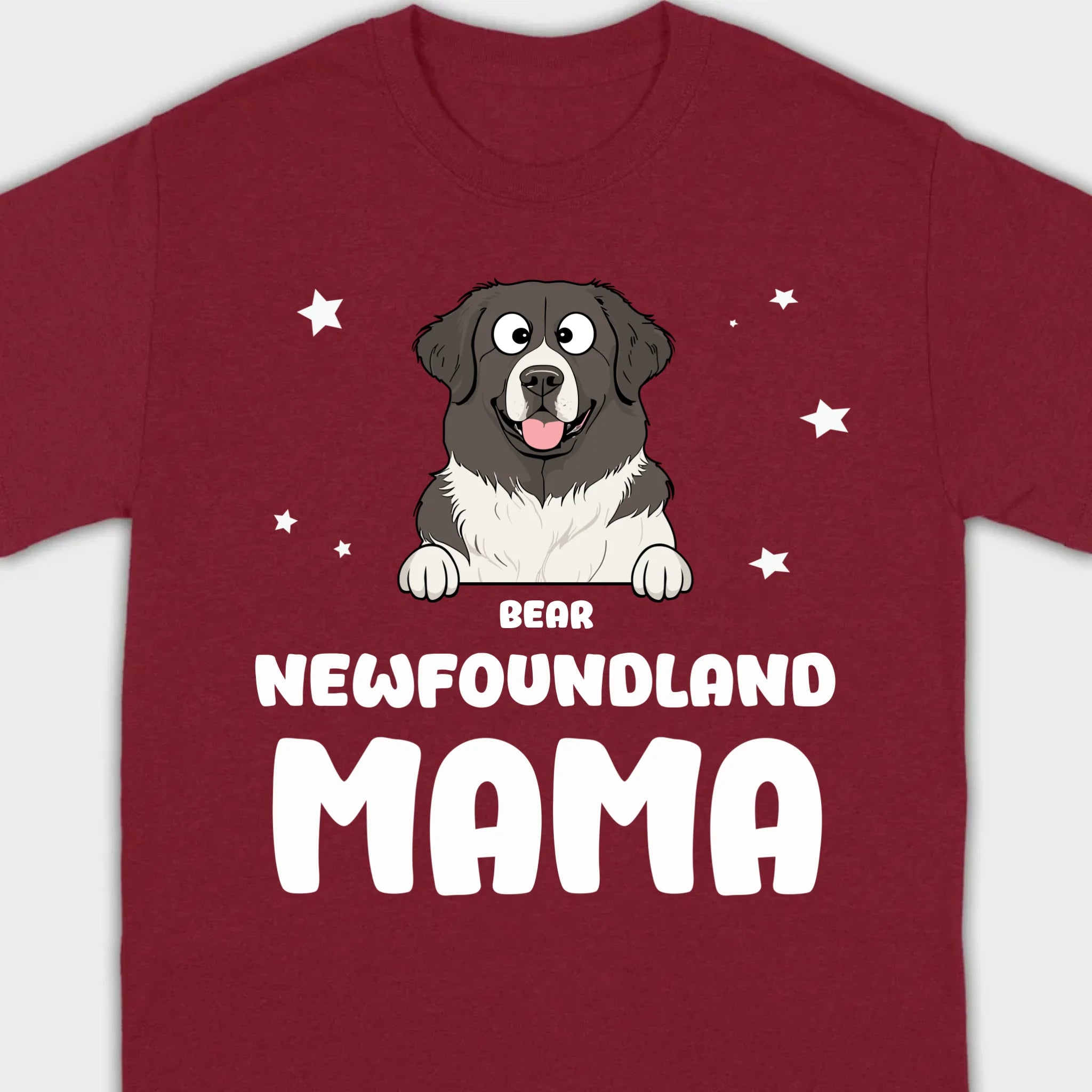Personalized Dog and Owner Shirt Dog Mama Tee - 89Prints