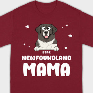 Personalized Dog and Owner Shirt Dog Mama Tee - 89Prints