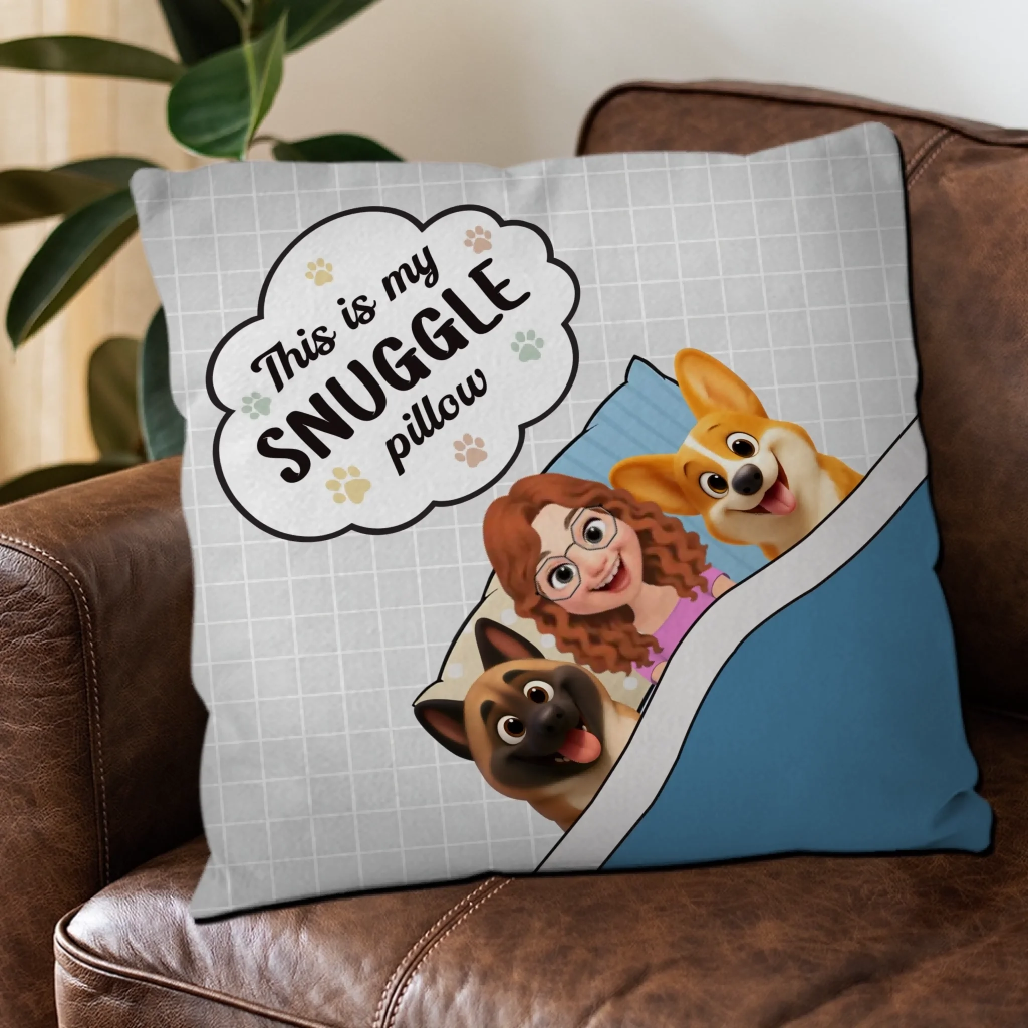 This Is My Snuggle Pillow - Meaningful Gift For Dog Lovers - 89Prints
