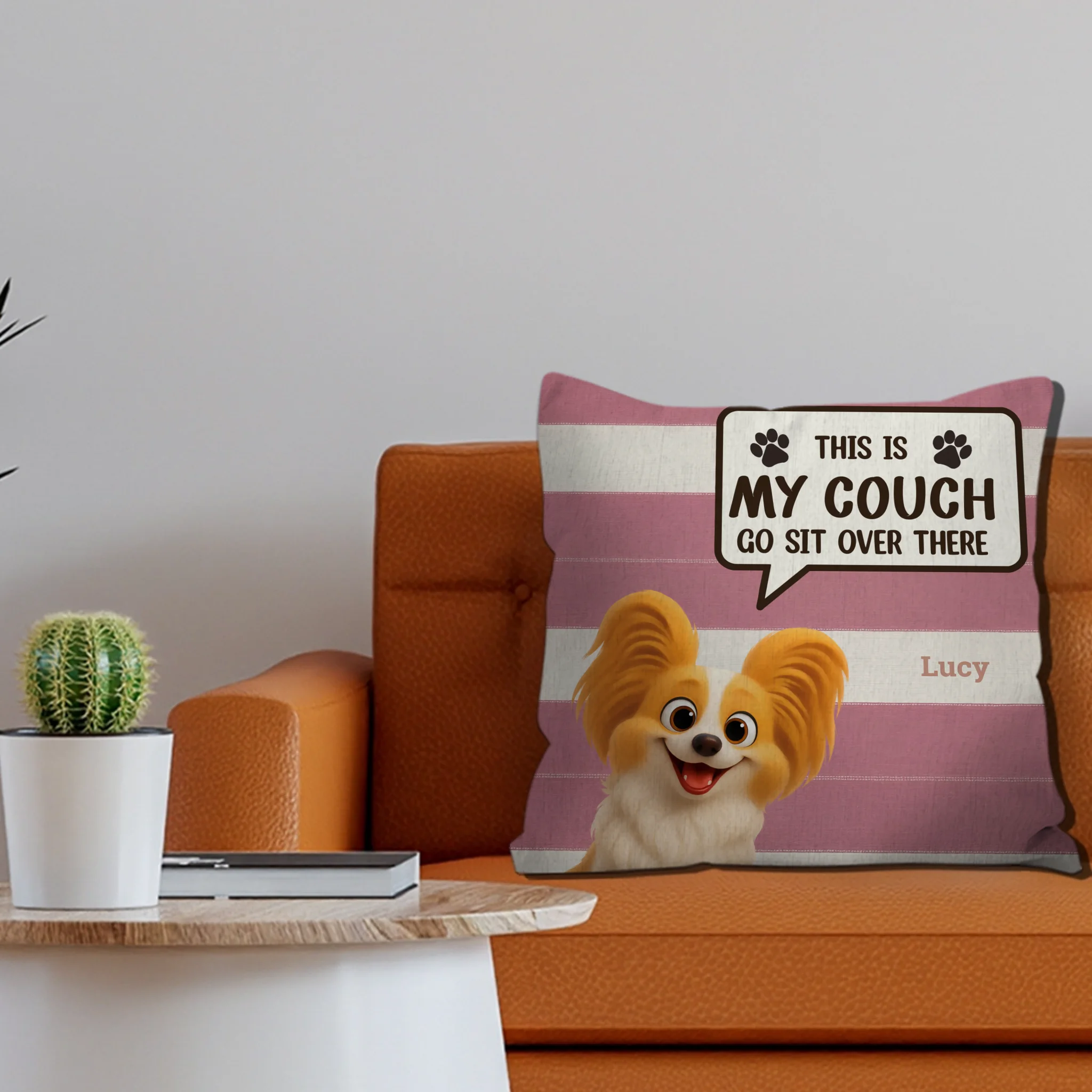 This Is My Couch Quote Pillow – Tailored Dog Image & Name, Gift for Dog Lovers - 89Prints