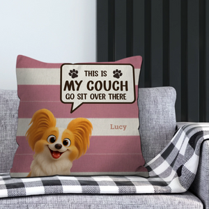 This Is My Couch Quote Pillow – Tailored Dog Image & Name, Gift for Dog Lovers - 89Prints