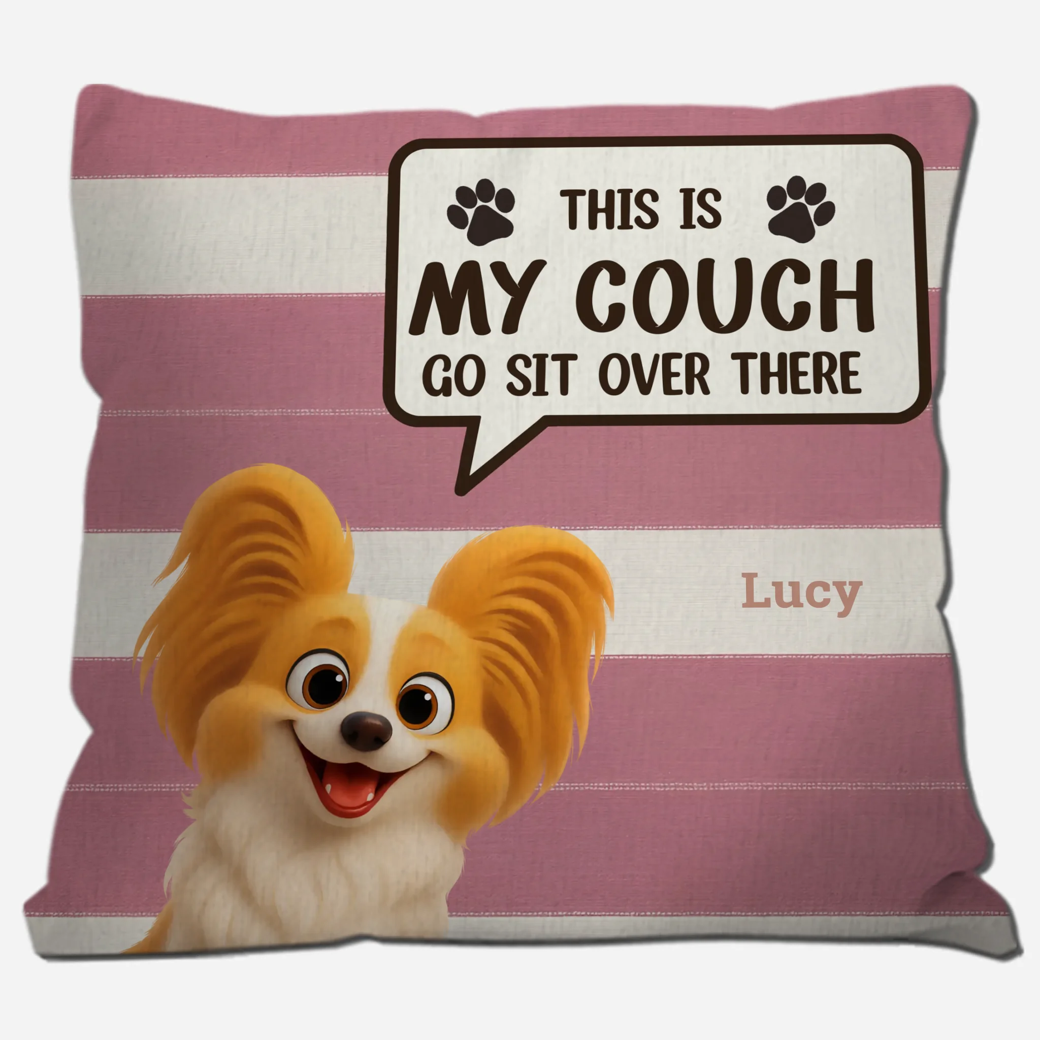 This Is My Couch Quote Pillow – Tailored Dog Image & Name, Gift for Dog Lovers - 89Prints
