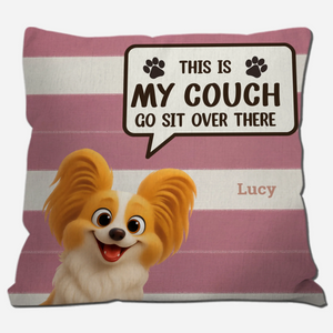This Is My Couch Quote Pillow – Tailored Dog Image & Name, Gift for Dog Lovers - 89Prints