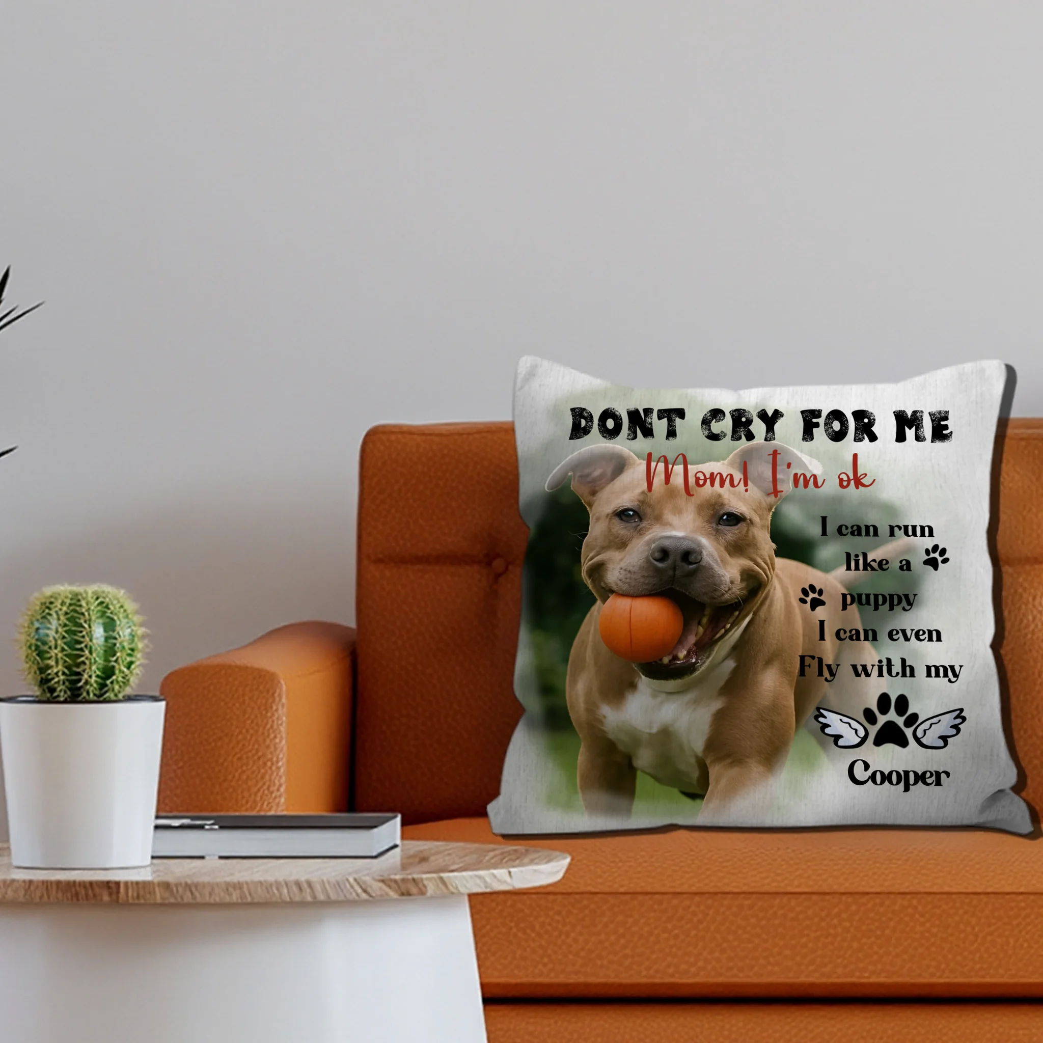 I Can Run Like a Puppy Emotional Dog Pillow –  Dog Photo & Name Gifts For Dog Owners - 89Prints