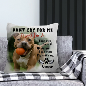 I Can Run Like a Puppy Emotional Dog Pillow –  Dog Photo & Name Gifts For Dog Owners - 89Prints