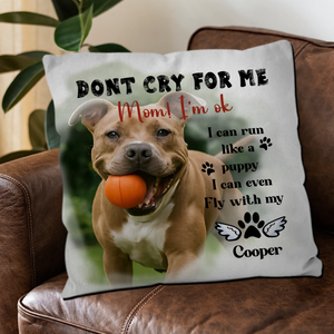 I Can Run Like a Puppy Emotional Dog Pillow –  Dog Photo & Name Gifts For Dog Owners - 89Prints
