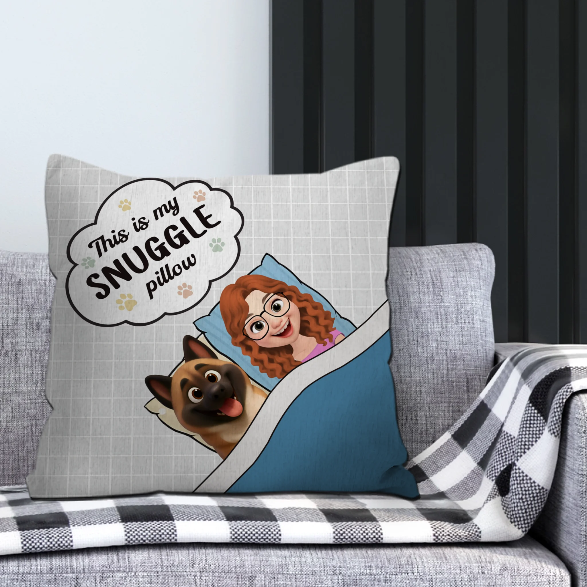 This Is My Snuggle Pillow - Meaningful Gift For Dog Lovers - 89Prints