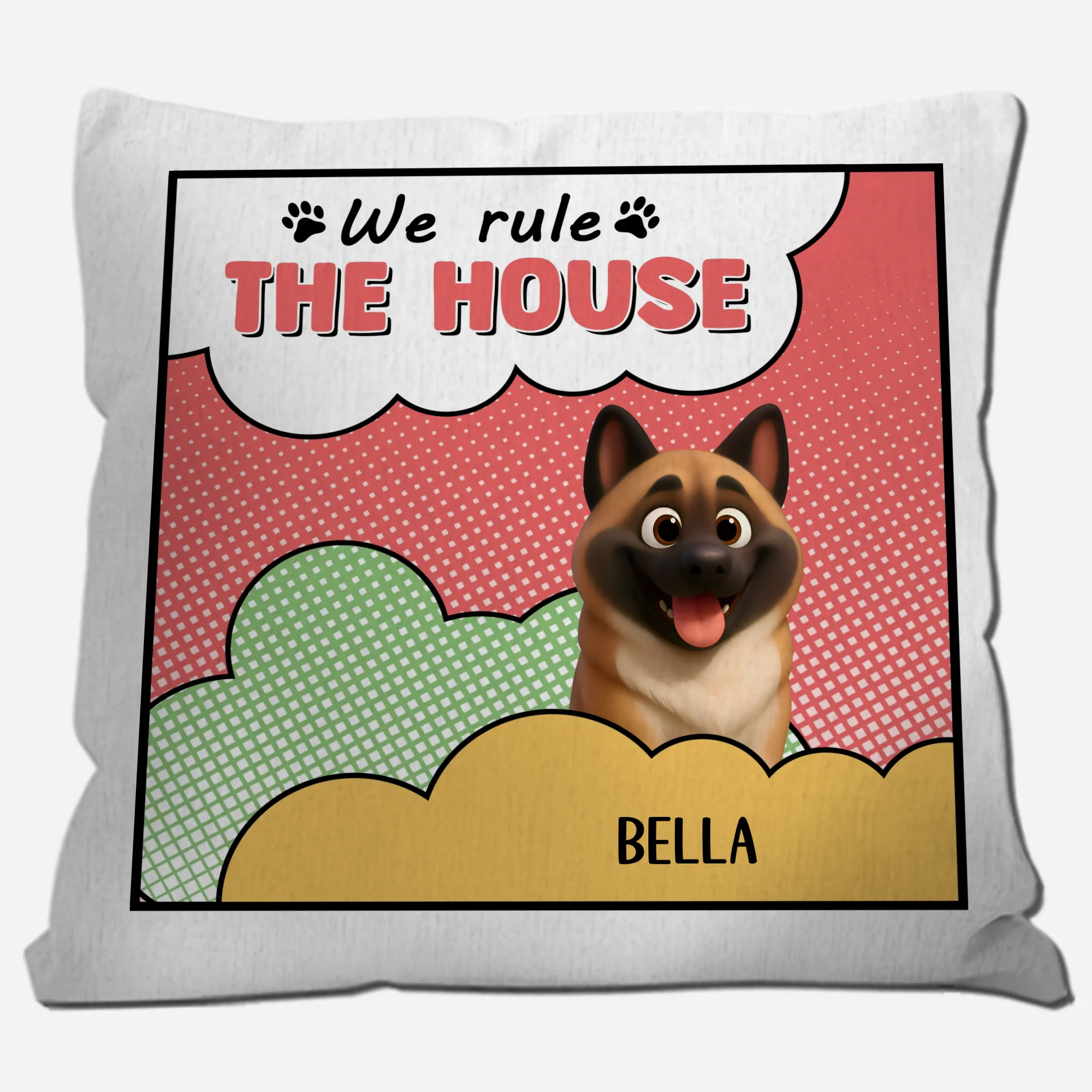 We Rule The House Pillow - Unique Dog Gift - 89Prints