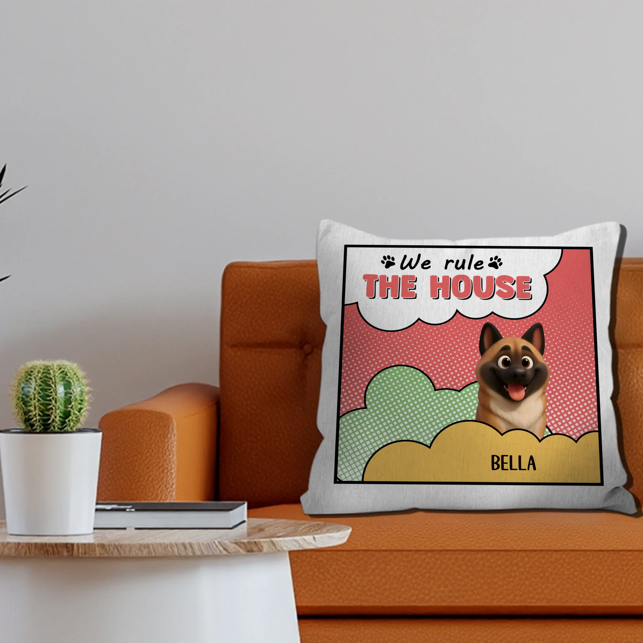 We Rule The House Pillow - Unique Dog Gift - 89Prints