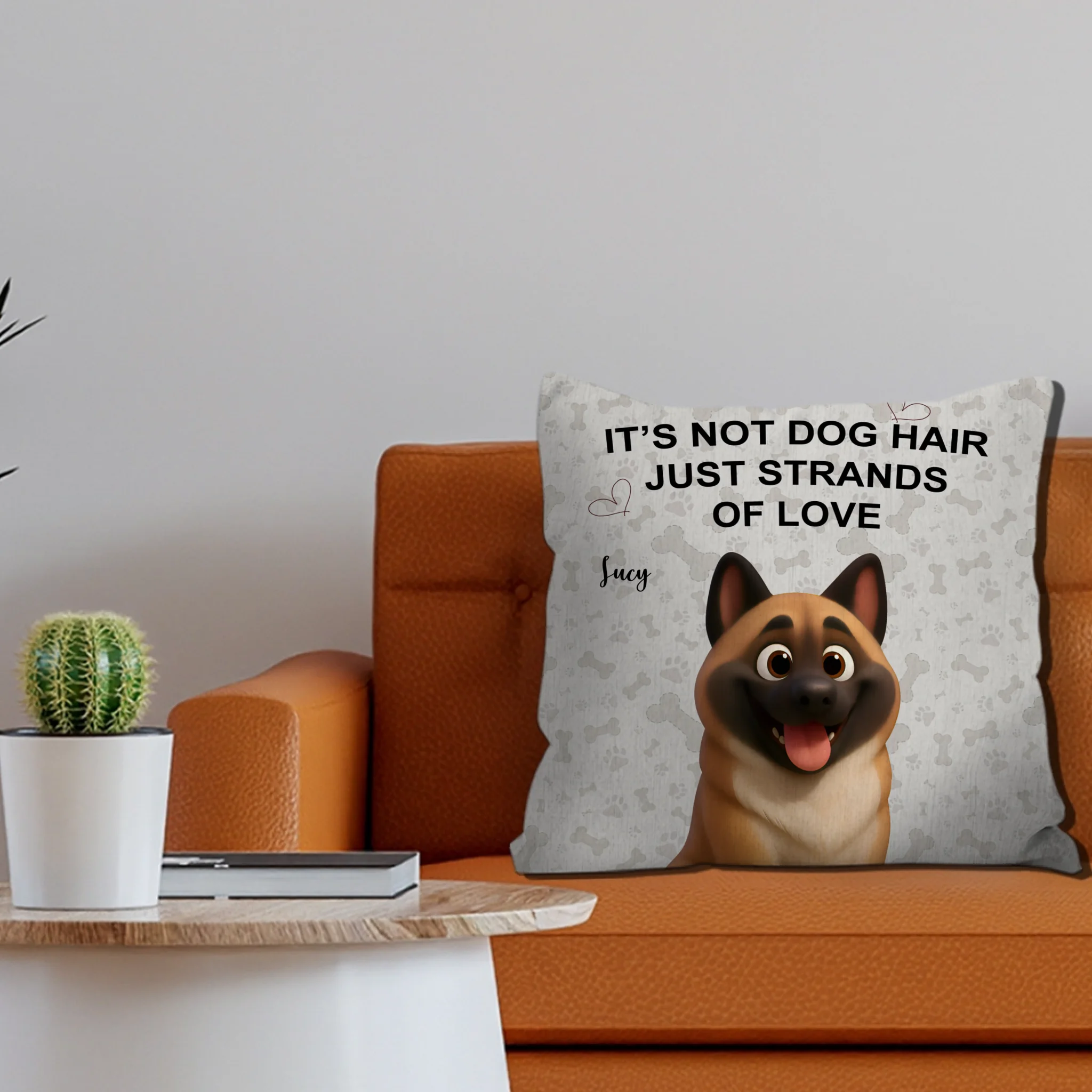 It's Not Dog Hair Just Strands Of Love Pillow - Customized Present For Dog Owners - 89Prints