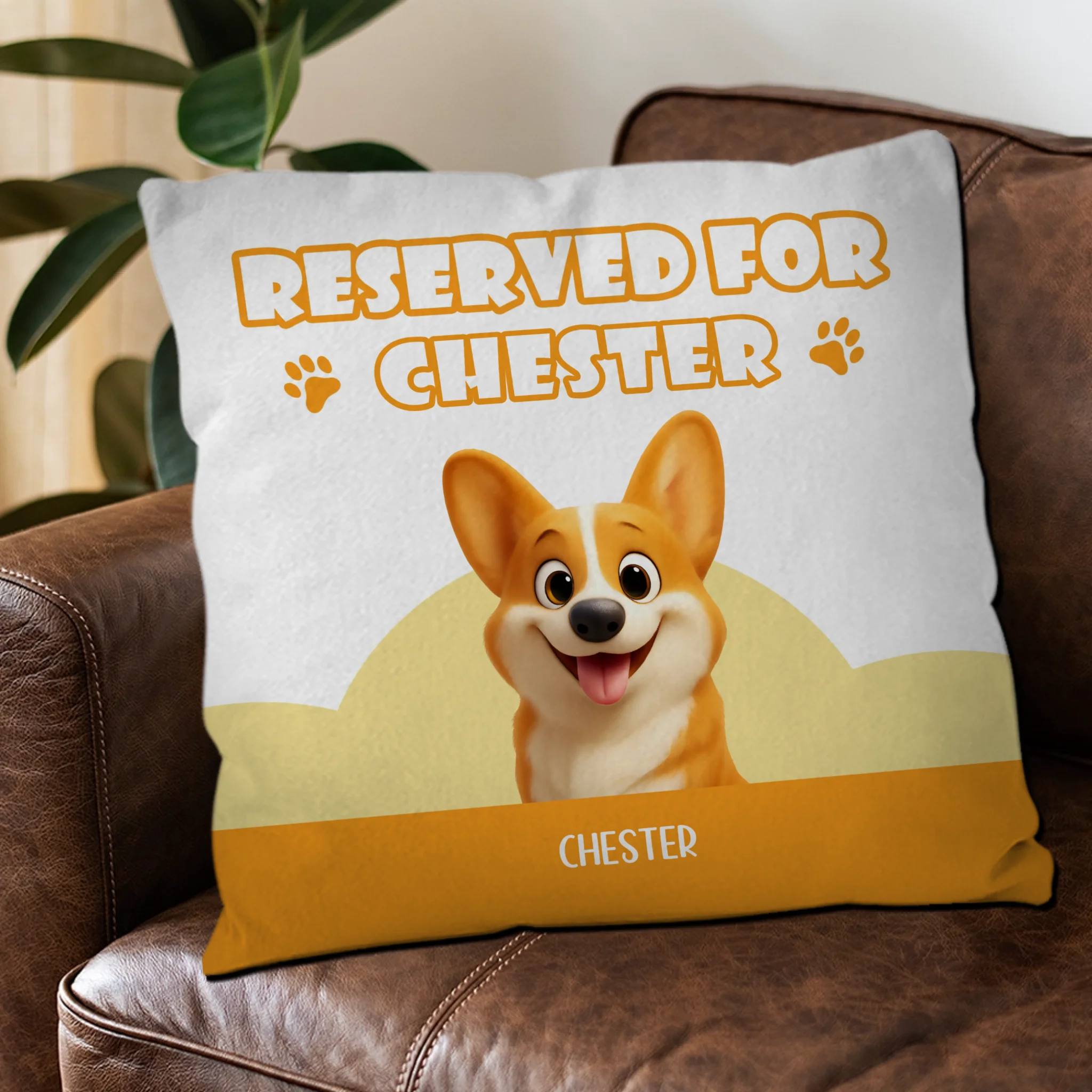 Reserved For Chester Pillow - Thoughtful Custom Dog Gift - 89Prints
