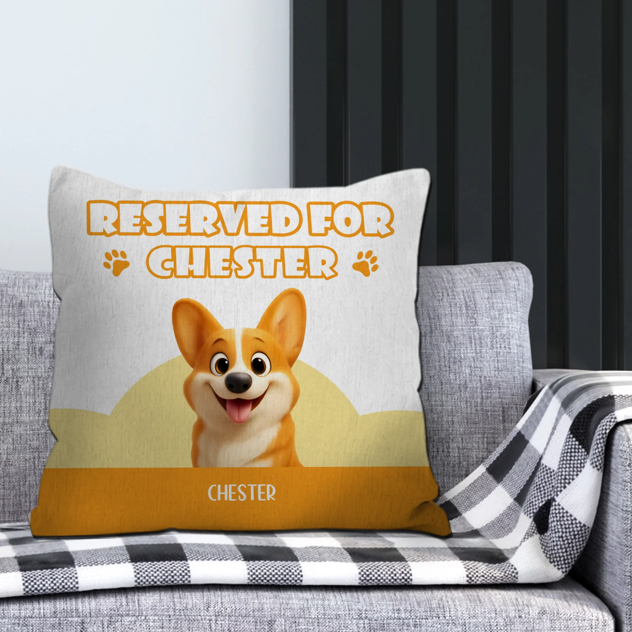 Reserved For Chester Pillow - Thoughtful Custom Dog Gift - 89Prints