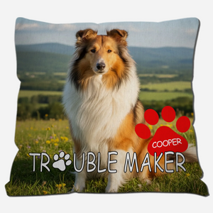 Trouble Maker Pillow - Custom Dog-Themed Gift - 89Prints