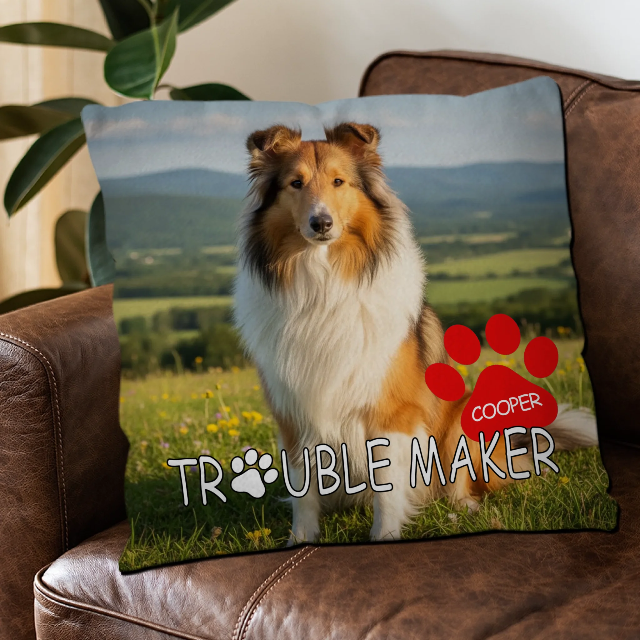 Trouble Maker Pillow - Custom Dog-Themed Gift - 89Prints