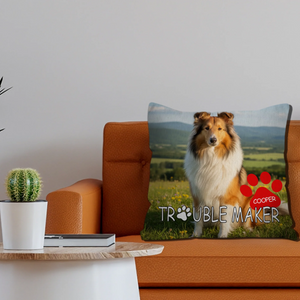 Trouble Maker Pillow - Custom Dog-Themed Gift - 89Prints