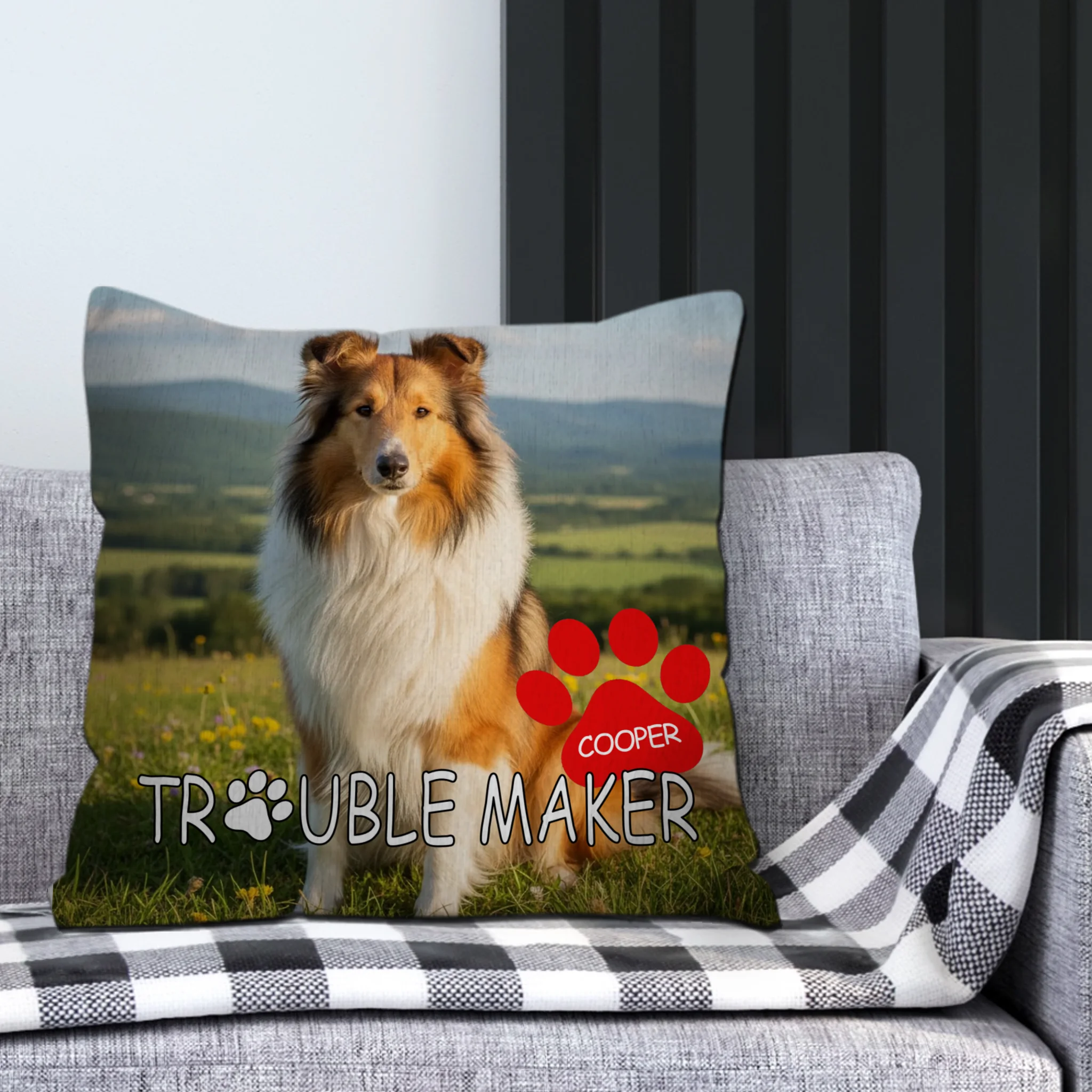 Trouble Maker Pillow - Custom Dog-Themed Gift - 89Prints