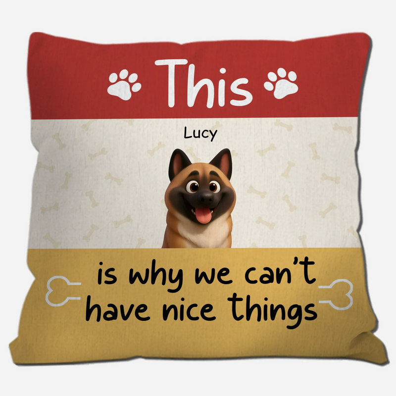 This Is Why We Can’t Have Nice Things Pillow – Bespoke Unique Gift For Dog Lovers - 89Prints