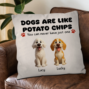 You Can Never Have Just One Quote – Custom Multiple Dog Art & Names Pillow - 89Prints
