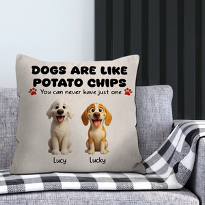 You Can Never Have Just One Quote – Custom Multiple Dog Art & Names Pillow - 89Prints