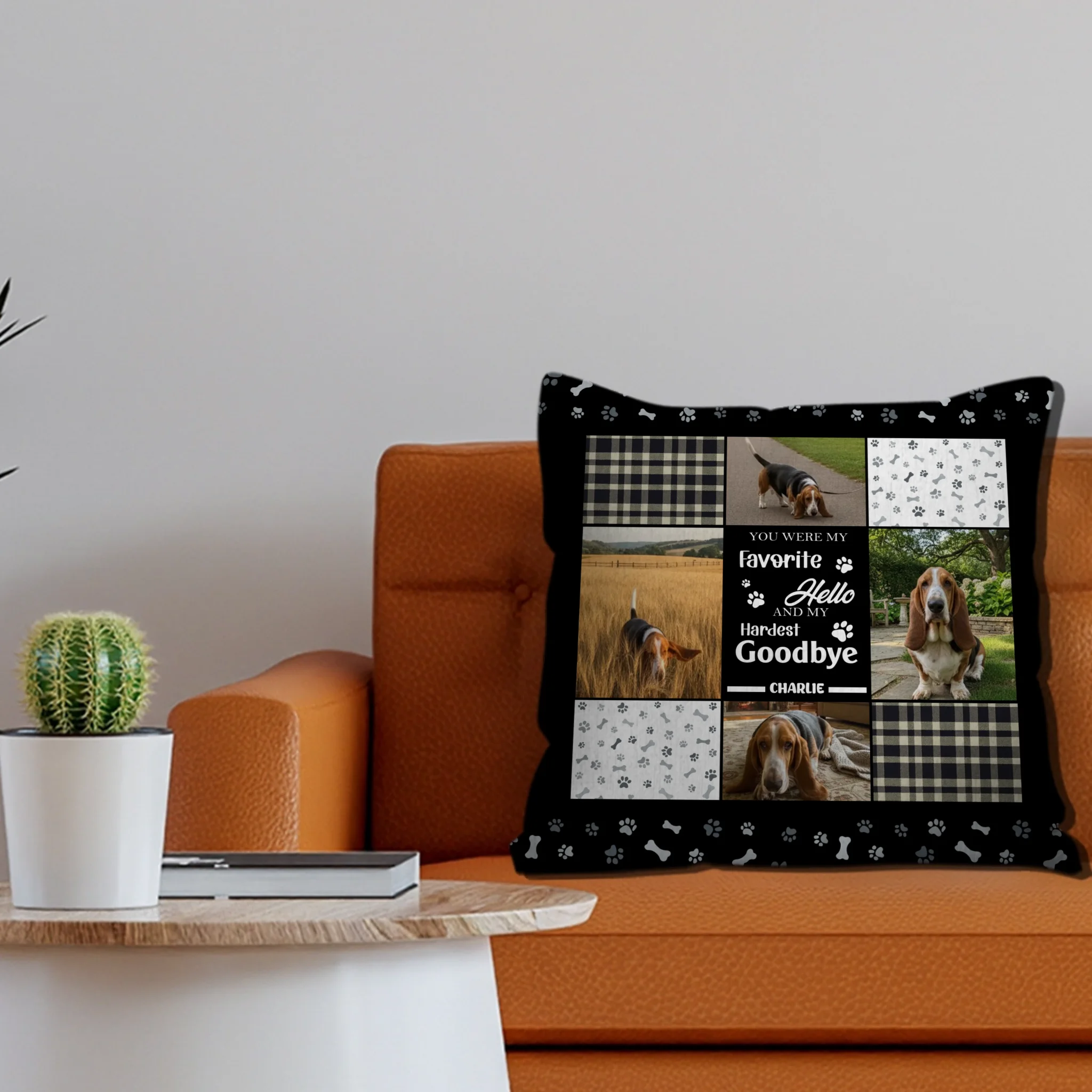 You Were My Favourite Hello And My Hardest Goodbye Pillow - Touching Dog-Themed Gift - 89Prints