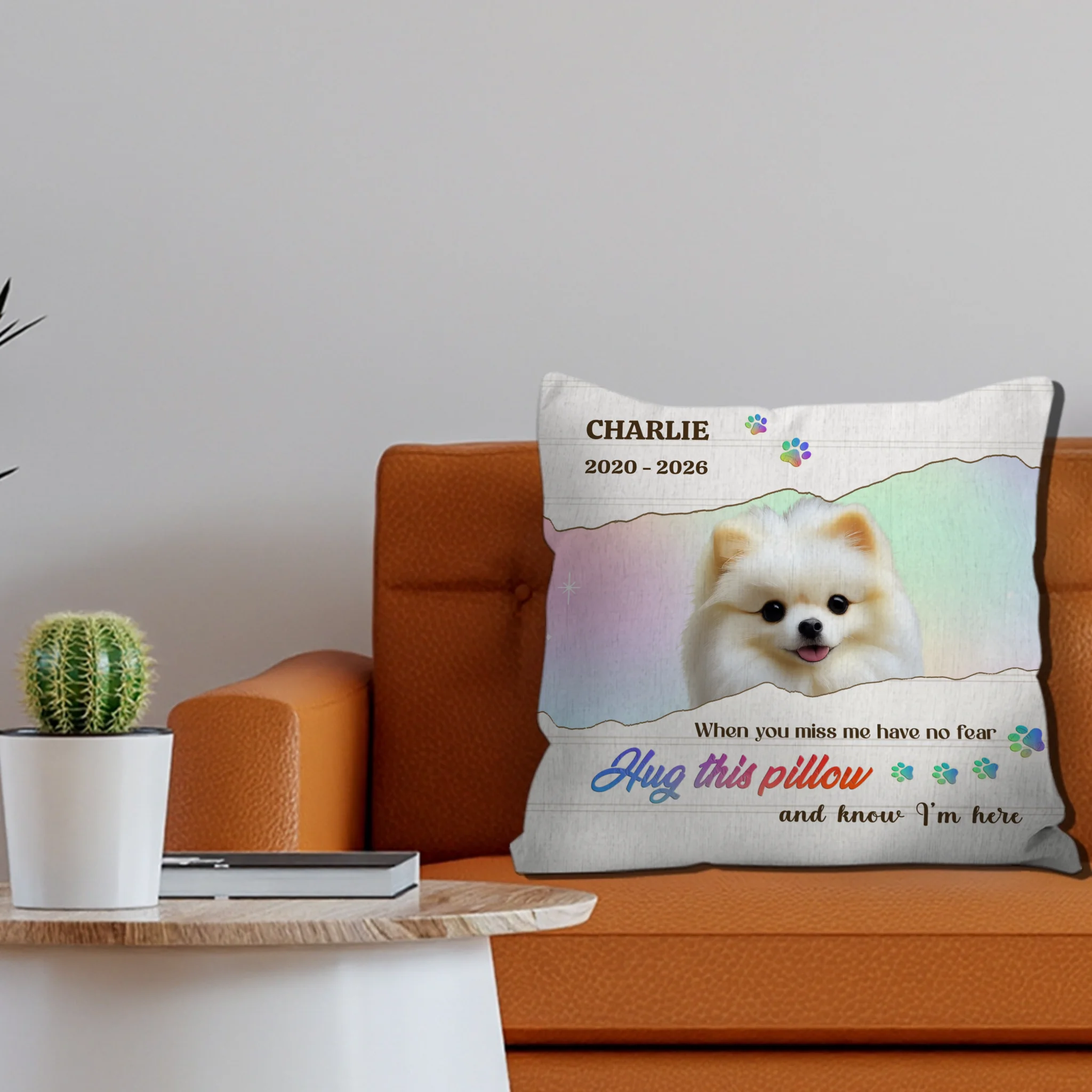 Hug This Pillow And Know I’m Here – Signature Dog Memorial Pillow Gift - 89Prints