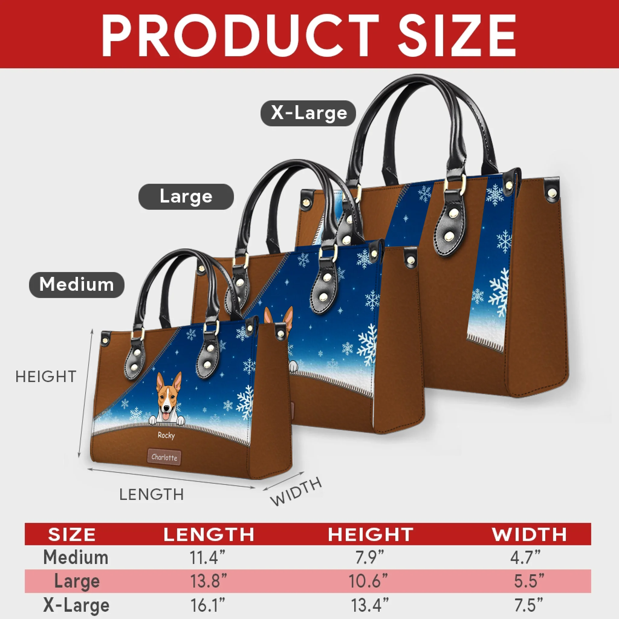 Curious Dogs Over The Edge Handbag – Personalized Pet Art & Name Handbag For Dog Lovers - 89Prints