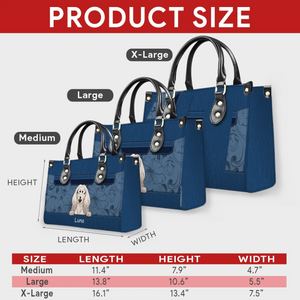 Floral Pattern Dogs Line-Up Handbag – Personalized Dog Art & Name Handbag - 89Prints