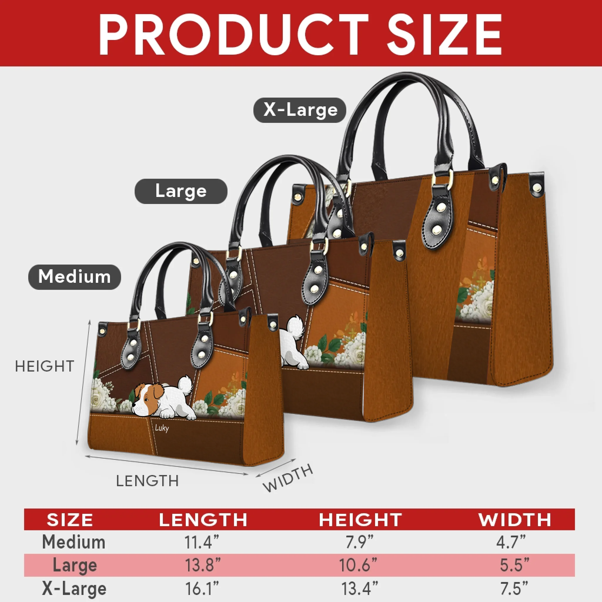 Cozy Resting Dogs Illustration Handbag – Custom Dog Art & Name - 89Prints