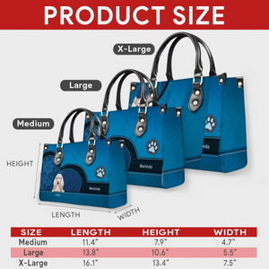 Heart-Shaped Patch & Paw Badge Handbag – Personalized Dog Art & Name - 89Prints