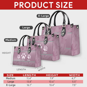 Paw Print Emblem Design Handbag – Custom Name Gift for Dog Enthusiasts - 89Prints