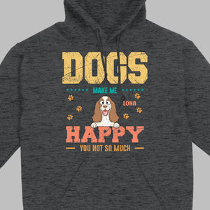 Custom “Dog Make Me Happy” American Cocker Spaniel Basic Tee – 89Prints