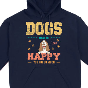 Custom “Dog Make Me Happy” American Cocker Spaniel Basic Tee – 89Prints