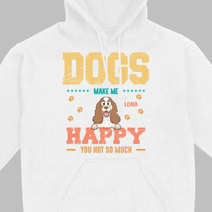 Custom “Dog Make Me Happy” American Cocker Spaniel Basic Tee – 89Prints