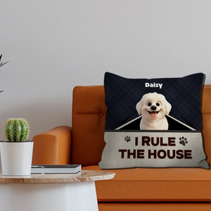 I Rule The House Pillow – Unforgettable Gift Ideas For Dog Lovers – 89Prints
