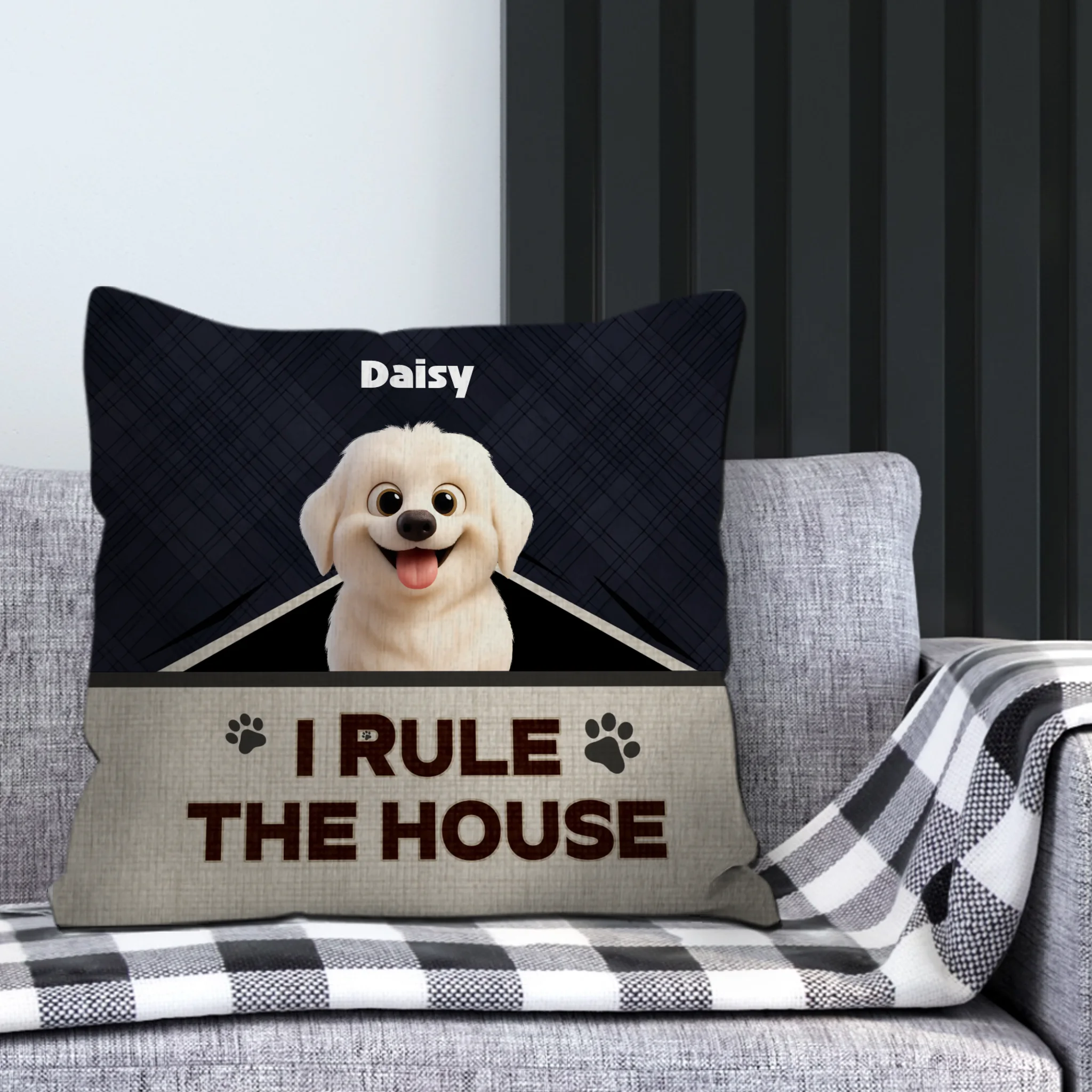 I Rule The House Pillow – Unforgettable Gift Ideas For Dog Lovers – 89Prints