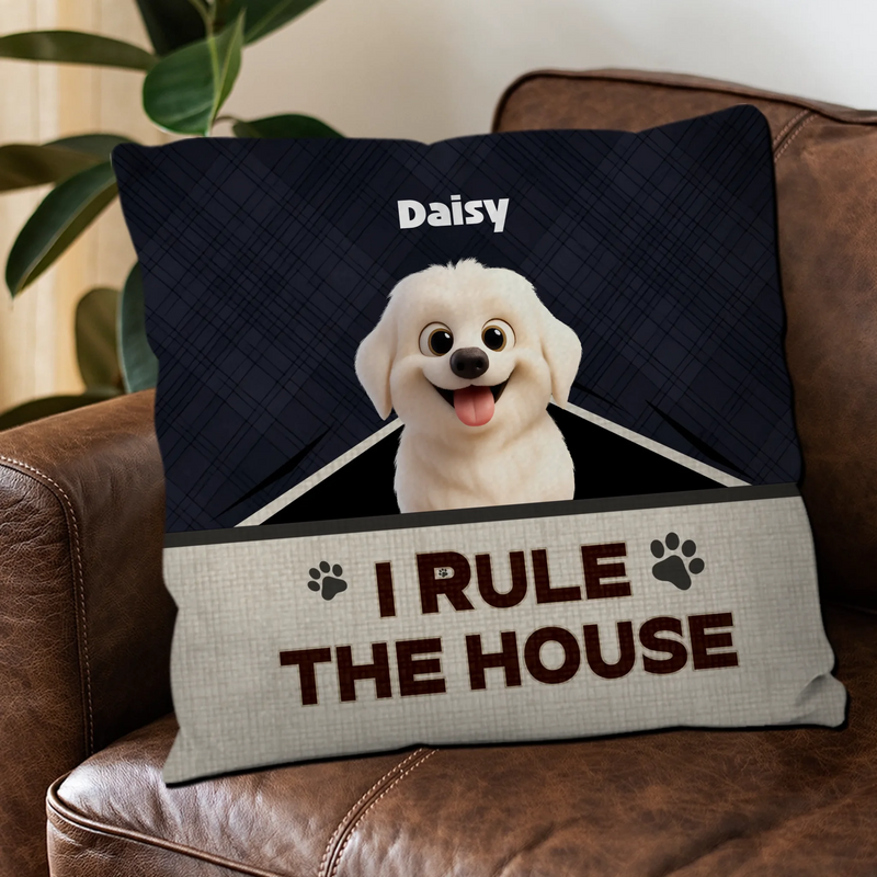 I Rule The House Pillow – Unforgettable Gift Ideas For Dog Lovers – 89Prints